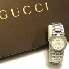 美品 グッチ 腕時計 GUCCI 9000L ARRR スイス時計 金 銀