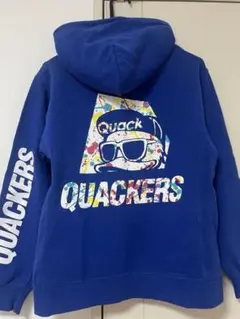 QUACKERS フード付きパーカー 青
