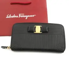 ✨極美品✨ Ferragamo 長財布 ヴァラリボン ラウンドファスナー