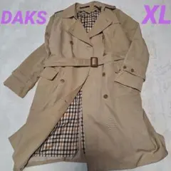 美品 DAKS XL トレンチ チェックライナー ダウン80