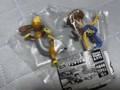 トイストーリー アンディが来た ガチャ ウッディ スリンキー　2点