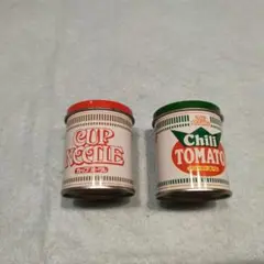 ■日清カップヌードルとチリトマトのデザイン空き缶2点セット