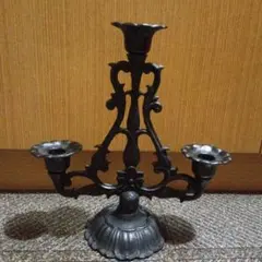 南部鉄器　 3灯式キャンドルスタンド　燈台