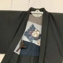 羽織 メンズ 男物 羽裏 能面 和洋折衷コーデ レトロ アンティーク コスプレ