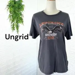 3668【Ungrid】Tシャツ 半袖カットソー ヴィンテージ イーグルプリント
