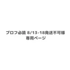 【速達】【B4】プロフ必読 8/13-18発送不可様　専用　テン/クン
