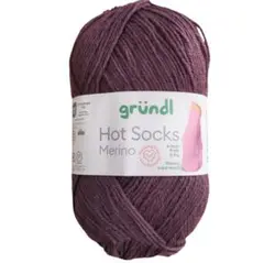 Gründl　メリノ　単色　50g　30番　暗めの紫色