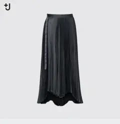 ブラック プリーツ ロングスカート　UNIQLO ＋Ｊ　61cm