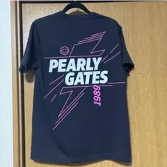 パーリーゲイツ　メンズTシャツ　ネイビー　サイズ4 ニコちゃん