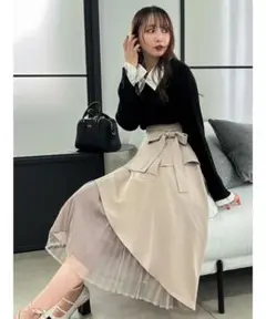 dazzlin アシメティアードプリーツスカートⅡ