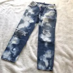 Dsquared2 ダメージデニム 34 ユニセックス クラッシュ ブリーチ