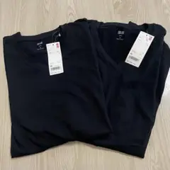 訳あり　UNIQLO ユニクロ　スーピマコットンVネック　半袖　XLサイズ　2枚