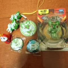 ポケモン　ニャオハ モンコレフィギュア　缶バッジ　クワッス　ホゲータ全7点セット
