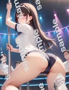 a4ポスター　AIイラスト 美女 アニメアート　セクシー　ポールダンサー
