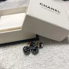 シャネル ココマーク ボール ピアス ブラック