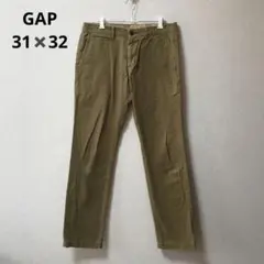 【Gap】ギャップ　カーキ スリムフィットフロントポケット付き３１×３２