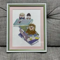 可愛いピエロの刺繍作品