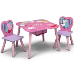 【首都圏限定納品】peppa pig ペッパピッグ テーブル＆チェアセット