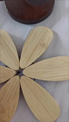 竹製 花形 カーテンパーツ