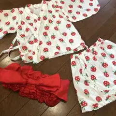甚平　いちごちゃん　新品　90㎝