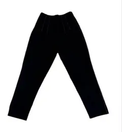 ZARA ブラックパンツ サイズSテーパードパンツ ウエストタックデザイン