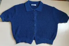 XINYIN　濃紺のサマーニットのカーディガン