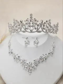ブライダルアクセサリーセット シルバー　ヘッドドレス
