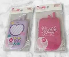 ダイソー　コンパクトミラーガラケー型 2色セット