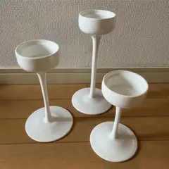 値下げ　IKEA BLOMSTER ホワイトキャンドルホルダー 3個セット