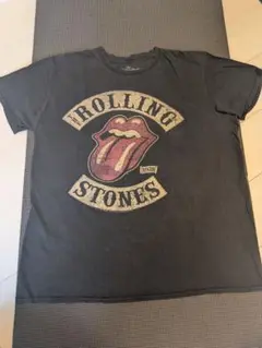 【公式】ローリングストーンズ 古着 Tシャツ リップロゴ 黒 XL
