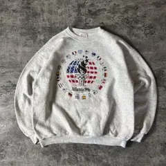 【USA製】Hanes 90s アトランタオリンピックスウェット 灰色 Lサイズ