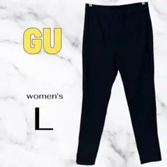 美品✨【GU】スーパーストレッチレギンスパンツ　ウエスト総ゴム　楽かわ　黒　L