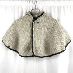 baby dior ポンチョ ニット ウール 貝ボタン