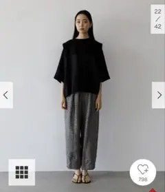 かぐれ　クロップドチェックパンツ