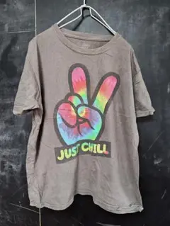 GILDAN ピースサイン Tシャツ グレー
