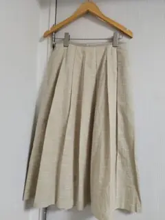 未使用タグ付き Sally Scottベージュ プリーツスカート