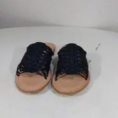 【23.5cm】　CEMONY メッシュレザーサンダル 黒色