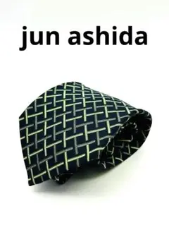 ★ジュンアシダ　jun ashida ネクタイ グリーン　格子柄　美品