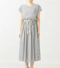 【美品】B:MING by BEAMS ストライプ 半袖 ワンピース