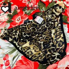 ★aimerfeel★ヒョウ柄オーロララメショーツ★バックリボンパンツ★下着★豹