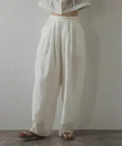 【MINERTE】sheer tack pants / タック入りシアーパンツ
