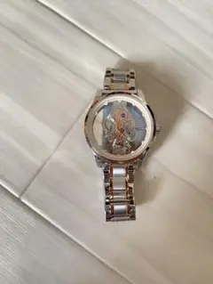 自動巻き時計 スケルトンダイヤル シルバー