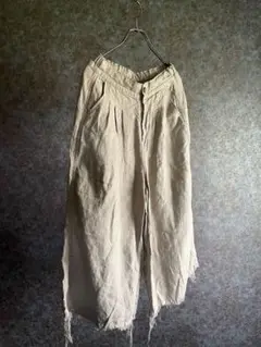 “Inhale”3-Tuck Wide Pants Japanese Linen