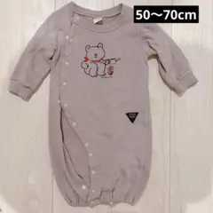 くま ツーウェイドレスオール 50~70 cmバースデイ フタフタ ブラウン