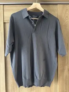 新品　グローバルワーク　ニットポロ　グレー　Lサイズ