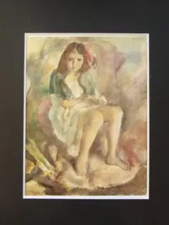 ジュール・パスキン、Jeune fille accoudee;LaReveuse ジュール・パスキン、Jeune fille accoudee;LaReveuse