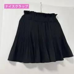 ナイスクラップ　ブラック プリーツスカート フリーサイズ　インパン付き