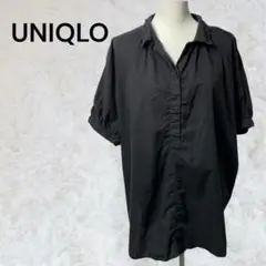 ユニクロ　UNIQLO ブラック 半袖シャツ L