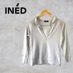 INÉD ライトグレー フード付きパーカー　日本製