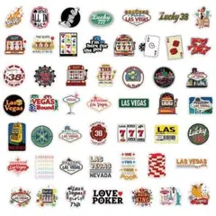 ラスベガス カジノ CASINO ラッキー777 スロット ステッカー 50枚